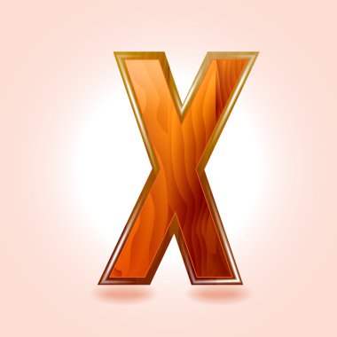 ahşap, alfabe harf vektör