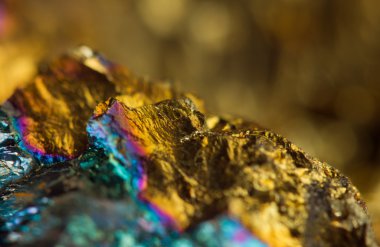 arka plan, altın, bronz, bakır, demir. Makro. Extreme