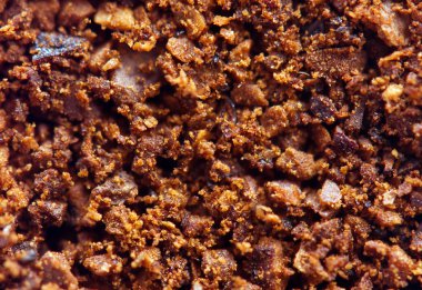 öğütülmüş kahve. Makro. aşırı closeup