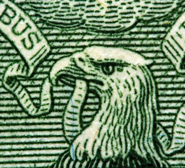 Dollar USA, eagle. Extreme closeup.Macro — Stock Photo, Image