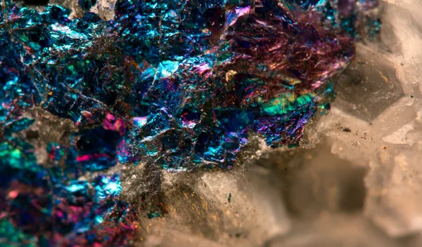 Crystal, nugget, goud, brons, koper, ijzer. macro. extreme sluiten — Stockfoto