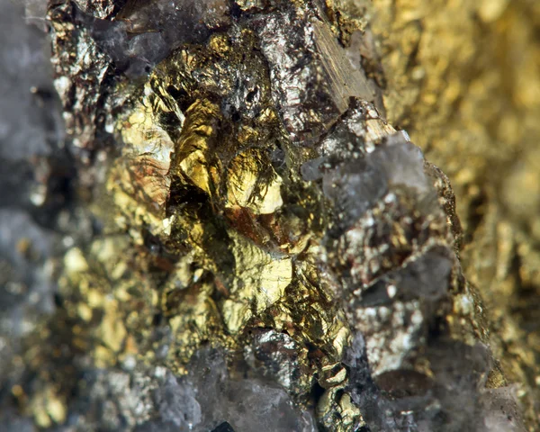 Cristal, pepita, oro, bronce, cobre, hierro . — Foto de Stock