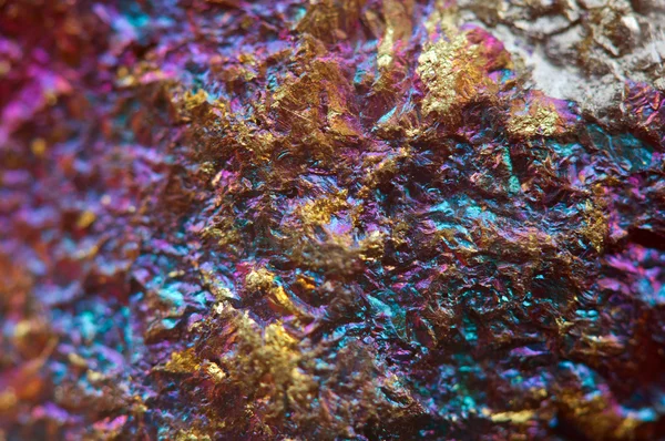 Nugget, Gold, Bronze, Kupfer, Eisen. Makro. Extreme Nahaufnahme — Stockfoto