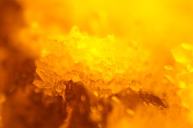 arka plan. Turuncu kristalleri. Makro