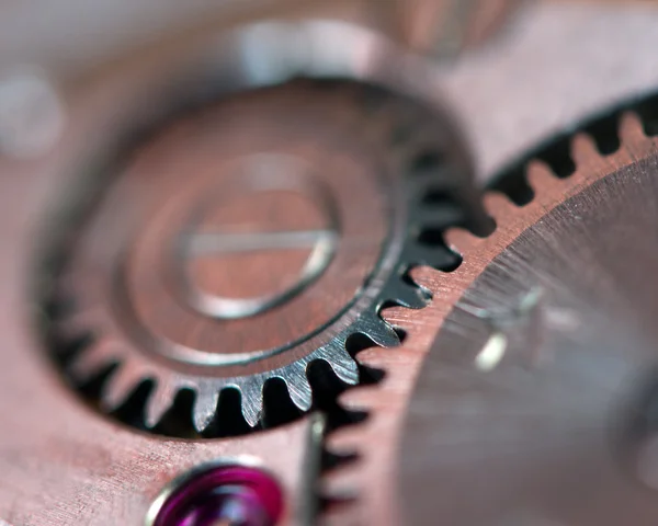 Metal gear wheel. Macro — Stockfoto