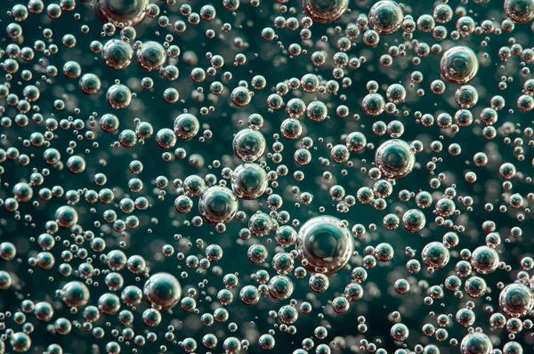 Bubbels in een vloeistof. macro — Stockfoto