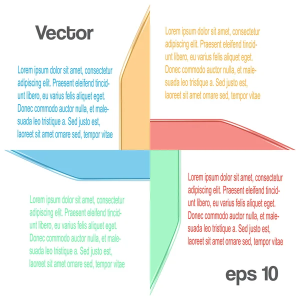 Flèches de couleur pour l'infographie. Vecteur — Image vectorielle