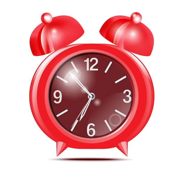 Reloj despertador rojo. Vector — Archivo Imágenes Vectoriales