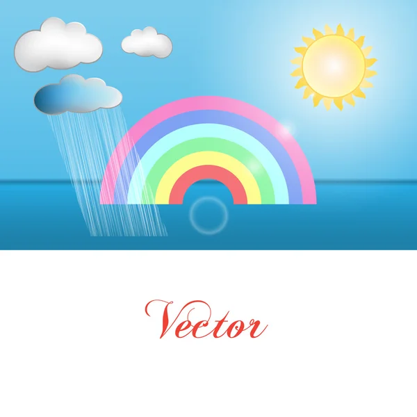 夏背景、text.vector のための場所 — ストックベクタ