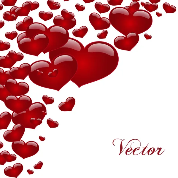 Fondo vectorial con corazones — Vector de stock