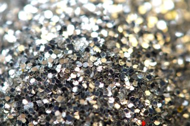 Gümüş arka plan. Makro