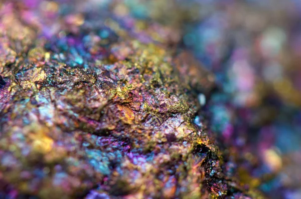 Fondo abstracto de una piedra metálica natural. Macro —  Fotos de Stock