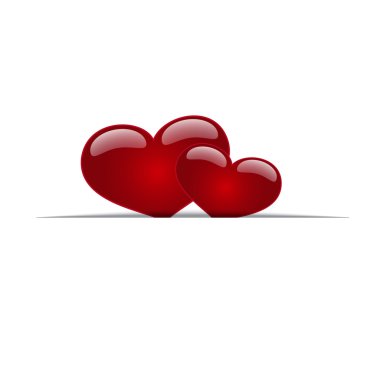 Kalpler beyaz zemin üzerinde. romantik relations.hap kavram