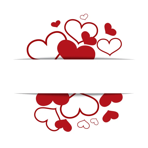 Corazones Sobre Fondo Blanco Concepto Amor Día San Valentín — Vector de stock