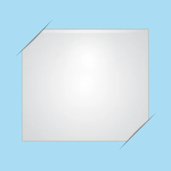 Fond bleu abstrait avec plaque blanche — Image vectorielle