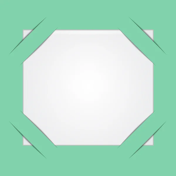 Abstrakter grüner Hintergrund mit weißem Teller — Stockvektor