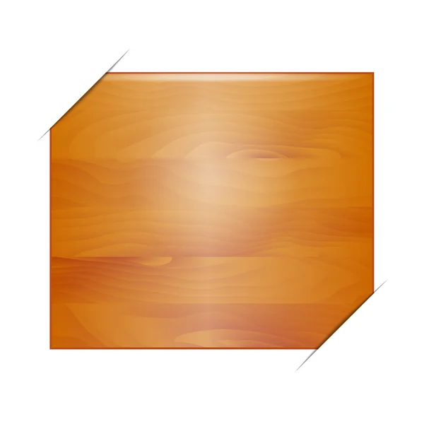 Fundo branco abstrato com placa de madeira — Vetor de Stock