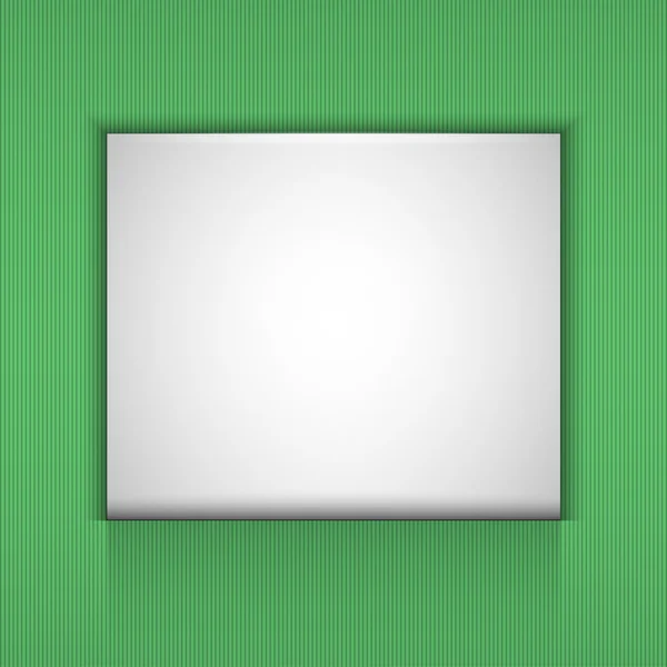 Зеленый фон с белой пластиной — стоковый вектор