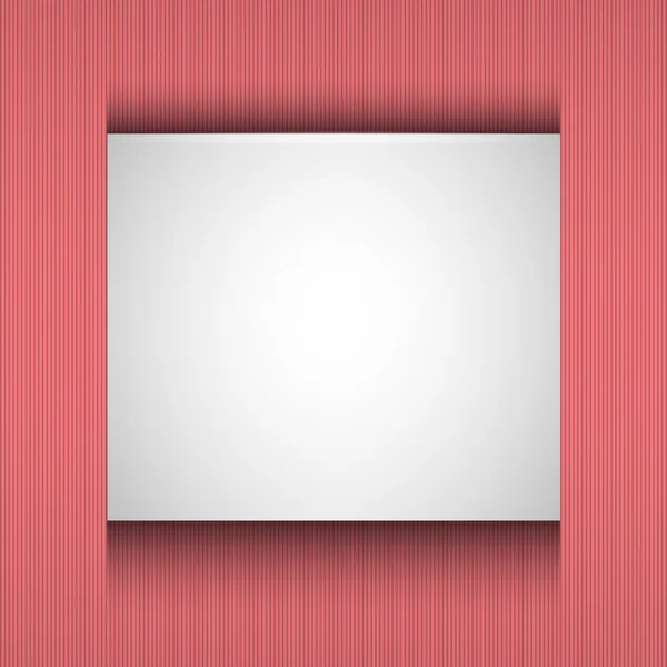 Fond rouge avec une plaque blanche — Image vectorielle