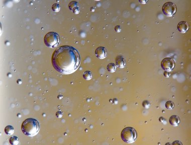 bir sıvı kabarcıkları üzerinden arka plan