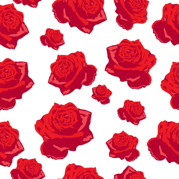 Patrón de rosas de flores sin costura para fondo.Vector — Archivo Imágenes Vectoriales