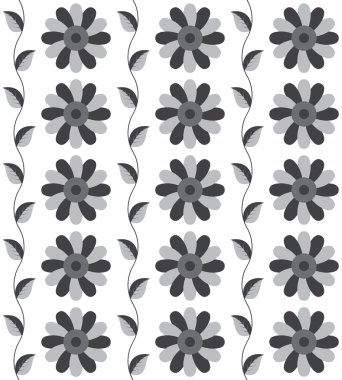arka plan gri çiçek deseni seamless modeli. vektör