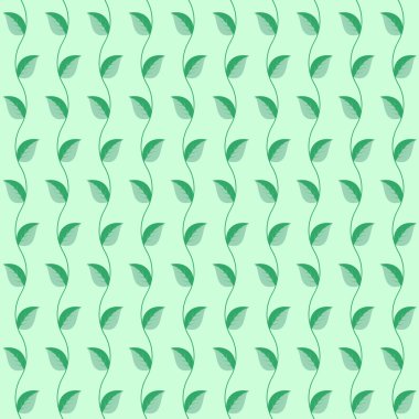 arka plan için seamless modeli yeşil yaprakları. vektör