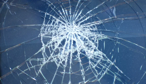 Accident, the broken glass of the car — Stock Photo, Image