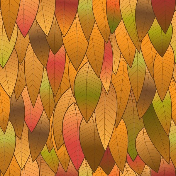 Fondo de otoño de hojas, estructura sin costuras. El vector im — Archivo Imágenes Vectoriales