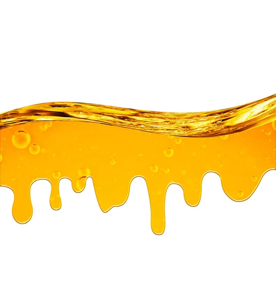 Liquid Flows Yellow Isolated Project Oil Honey Beer Other Variants — Stock Photo, Image