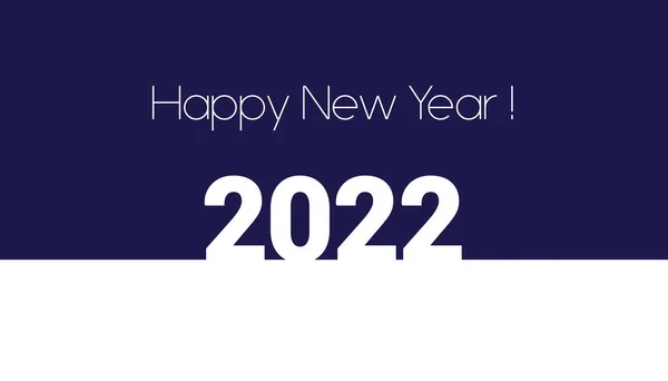 祝2022年新年快乐 蓝白相间的横幅 — 图库矢量图片