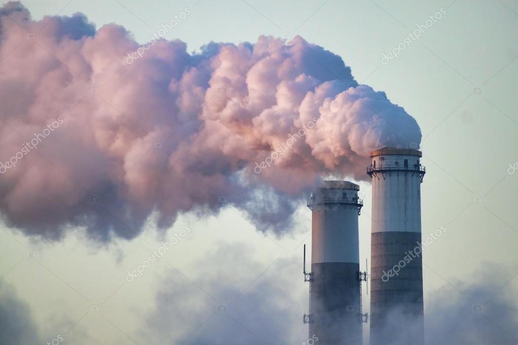 Smoke from an industrial smokestack — Stock Photo © tomfawls #19339573
