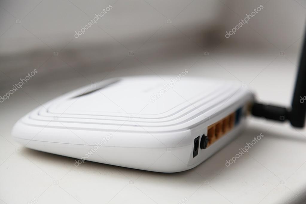 White router on a white background