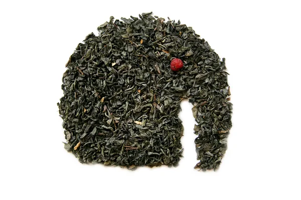 Aromatische droge thee met vruchten en bloemblaadjes — Stockfoto