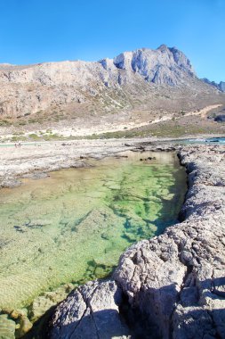 balos koyu. lagün, saf beyaz sand.crete Yunanistan sahilleri