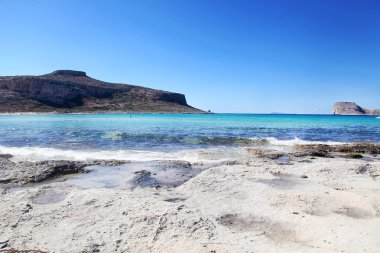 balos koyu. lagün, saf beyaz sand.crete Yunanistan sahilleri