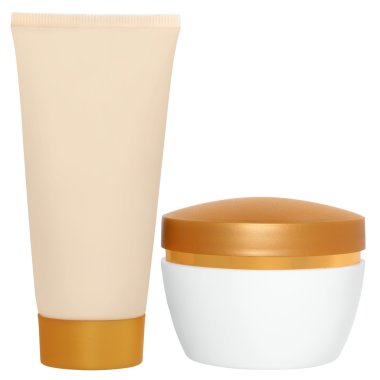 izole bir krem ile jar