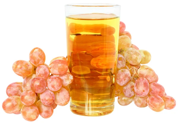 Raisins et verre de jus de raisin . — Photo