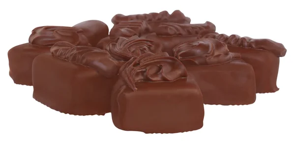 Montón de dulces de chocolate aislado — Foto de Stock