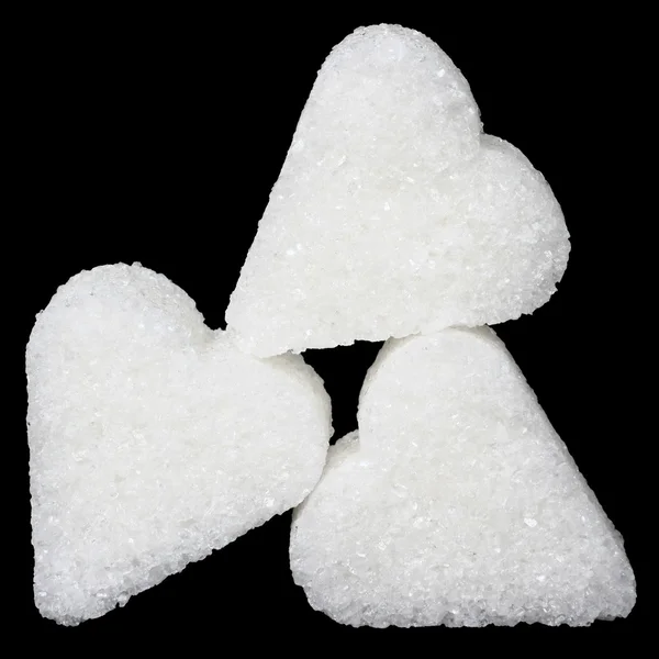 Bryła cukru z bliska na białym tle — Zdjęcie stockowe