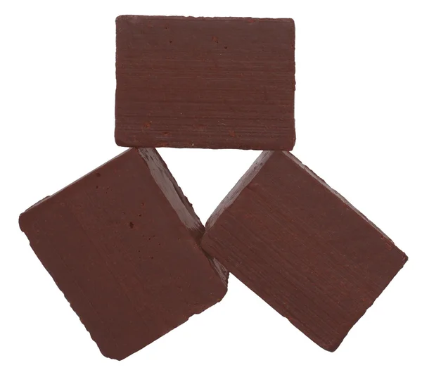 Handful cubes of chocolate — Stock Photo, Image