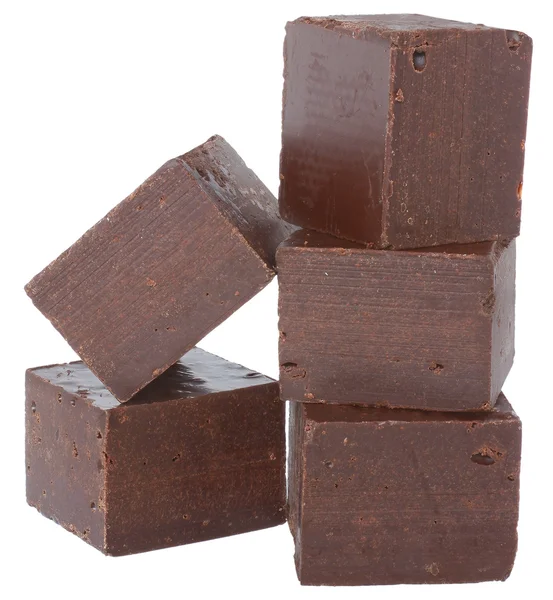 Chocolate handfull isolated — Stock Photo, Image