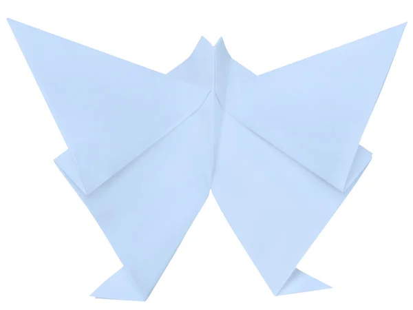 Kelebek izole kağıttan yapılmış — Stok fotoğraf