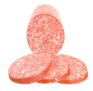 dilimlenmiş sosis izole