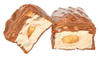 kesilen çubuk Çikolata dolgulu yakın çekim