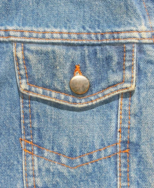Bolso de uma jaqueta de calça — Fotografia de Stock