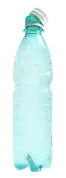 Botella abierta de agua mineral de soda —  Fotos de Stock
