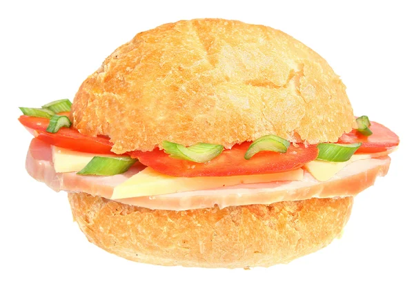 Jambon ile sandviçler — Stok fotoğraf