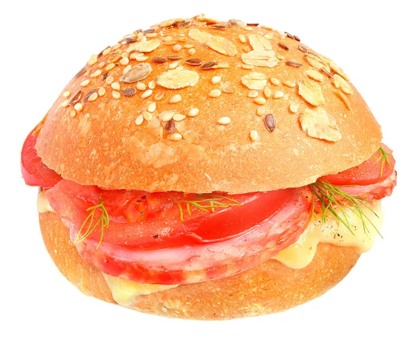 Smörgåsar med skinka — Stockfoto