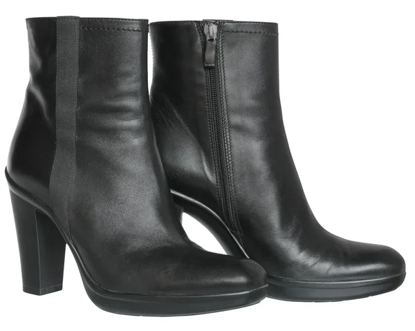 Female black boots isolated — Stock Photo, Image
